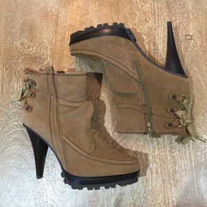 Camo Colored Booties/Ankle Boots